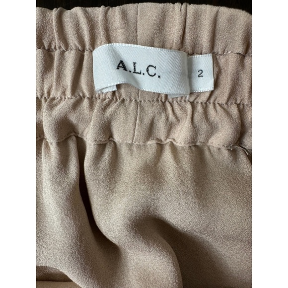 A.L.C. Women's Silk Mini Skirt in Dusty Pink, Size 2 - Picture 11 of 12